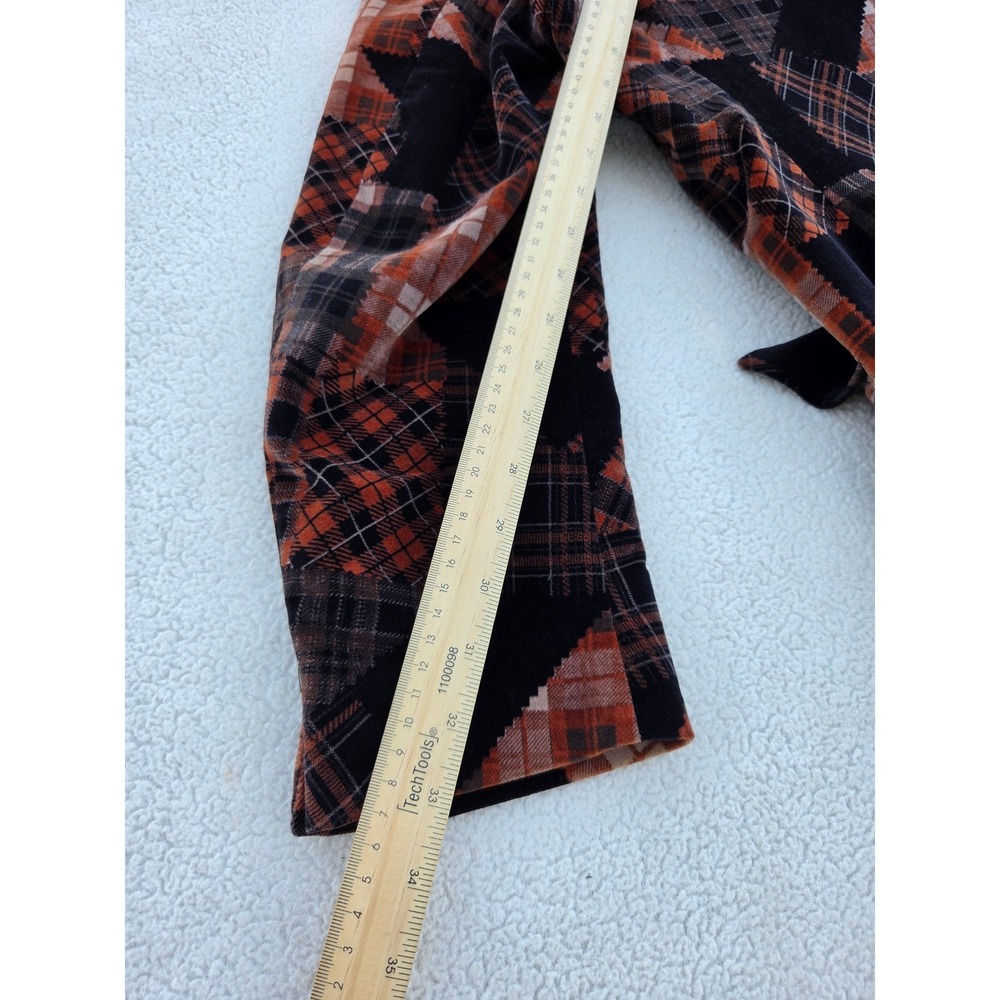 Mens Velvet Blazer McGregor Patchwork Orange Black Plaid Vintage 42 USA Classic‎ - Picture 6 of 8